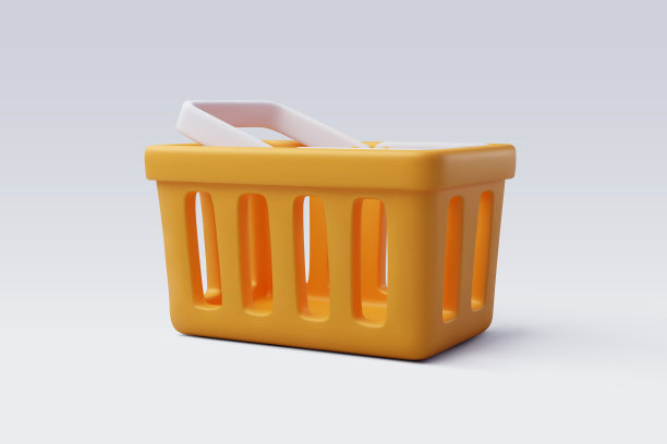 3d矢量空购物车，购物图标。图片下载