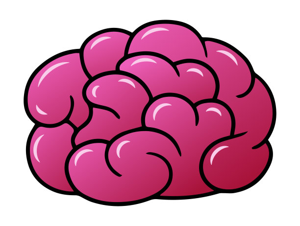 脑卡通插图孤立在白色背景图片下载