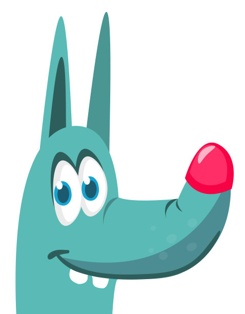 可爱的卡通搞笑狗。矢量图图片下载