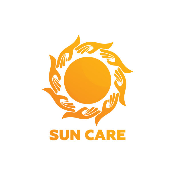 太阳护理标志模板设计向量，徽章，设计概念，创造符号，图标图片下载