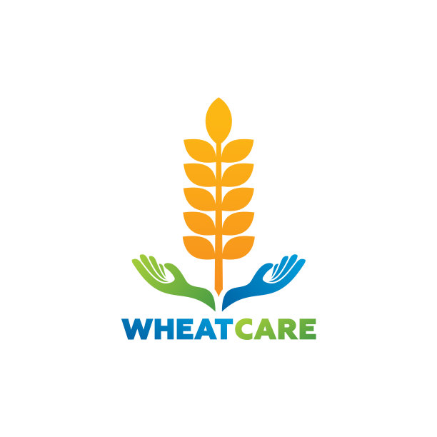 小麦护理标志模板设计向量，徽章，设计概念，创造符号，图标图片下载