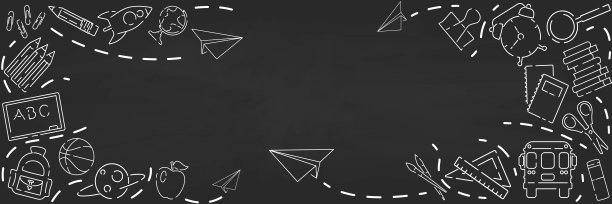 回到学校图标设置。绿色或黑板背景。学校,办公用品。涂鸦图标和粉笔铭文。简单的设计。横幅,海报模板。平面样式矢量插图图片下载