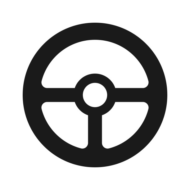 汽车方向盘图标。汽车或汽车车轮矢量插图图片下载