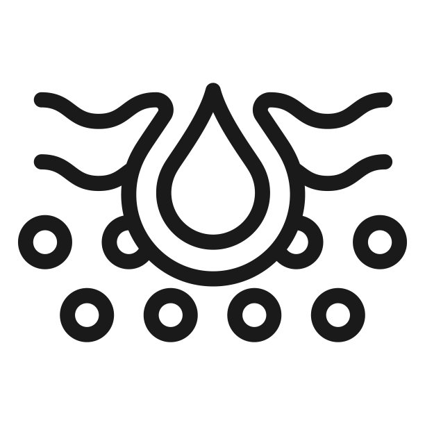 水分线图标矢量。保湿霜。护肤品插图图片下载