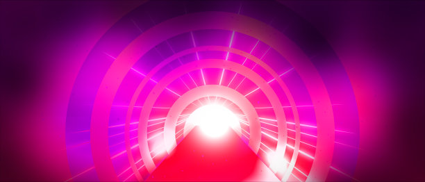 抽象的隧道、廊道具有光线和新的亮点图片下载