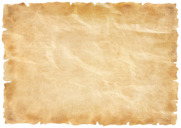 旧的烤盘纸，陈年或纹理孤立在白色背景图片下载