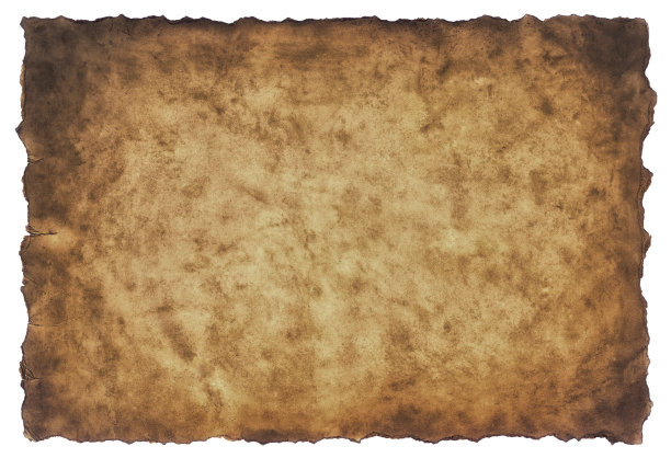 旧的烤盘纸，陈年或纹理孤立在白色背景图片下载