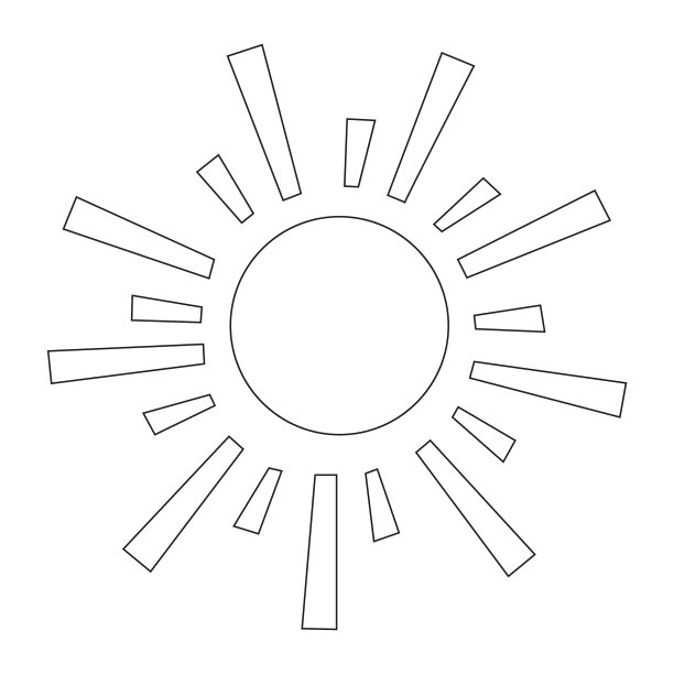 涂鸦漫画太阳线艺术图片下载