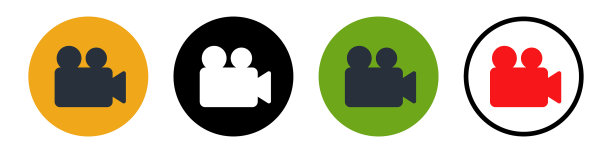 一套电影相机图标图片下载