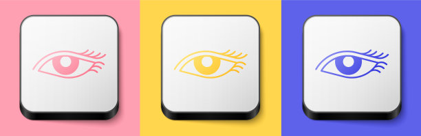 等距美女眼睛图标孤立上图片下载