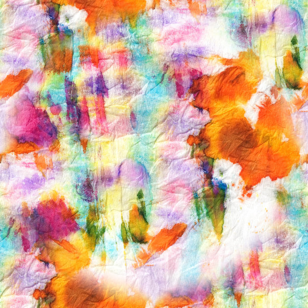 无缝抽象活力水彩。明亮的印度扎染，黑色墨水水彩肮脏的纹理。无缝的绿色图片下载