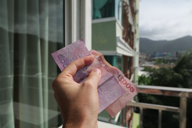 手里拿着泰铢图片下载