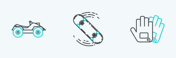 在所有地形车或全地形车安装线手套图片下载