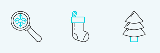 定行圣诞树放大镜用图片下载