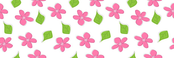 花朵图案可爱无缝图案简单图片下载