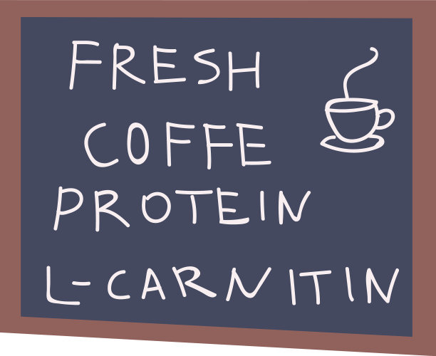 半平式咖啡馆的手写菜单黑板图片下载