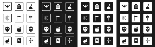 设置海盗钩镰刀蜘蛛网飞蝙蝠图片下载