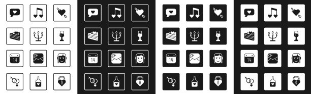 用心和箭设置爱的烛台图片下载