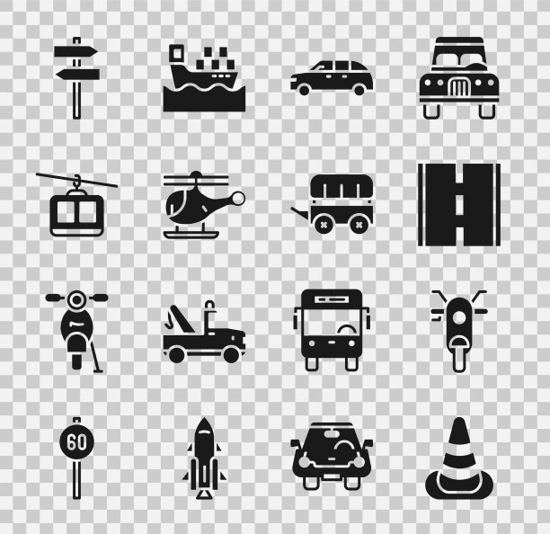 设置交通锥滑板车道路两厢车图片下载