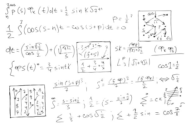 数学、科学公式和表达式教育、矢量插图。手绘在白色背景上。图片下载