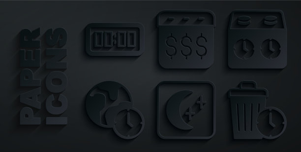 Set moon and stars time国际象棋时钟世界时间图片下载