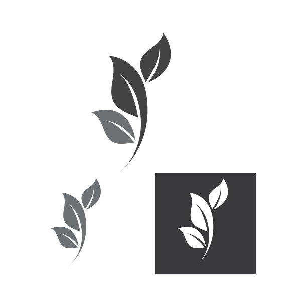 绿叶生态自然元素标志图标图片下载