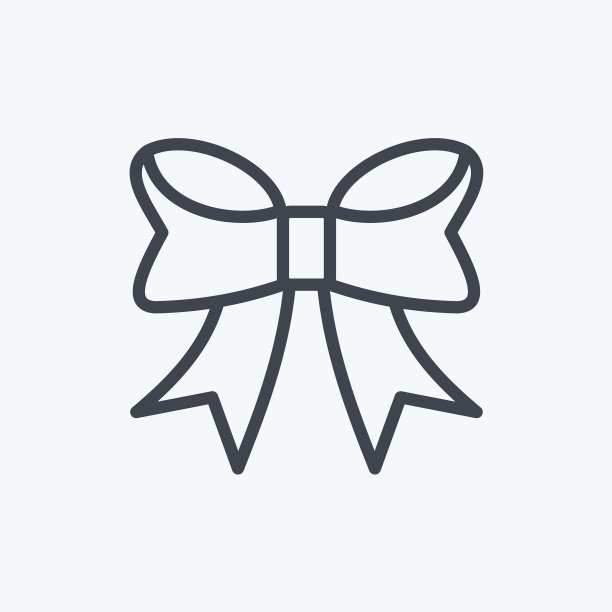 图标蝴蝶结适合商业标志线图片下载