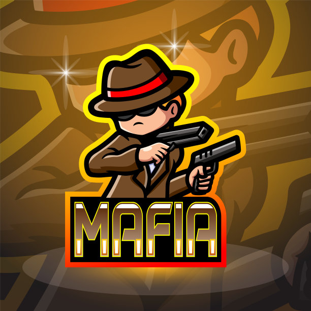 黑手党电子竞技标志吉祥物设计图片下载