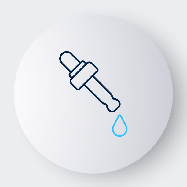 带白色油污图标的移液管图片下载