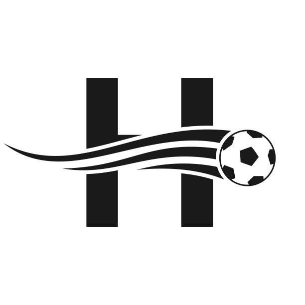 足球足球标志上字母h标志足球俱乐部图片下载