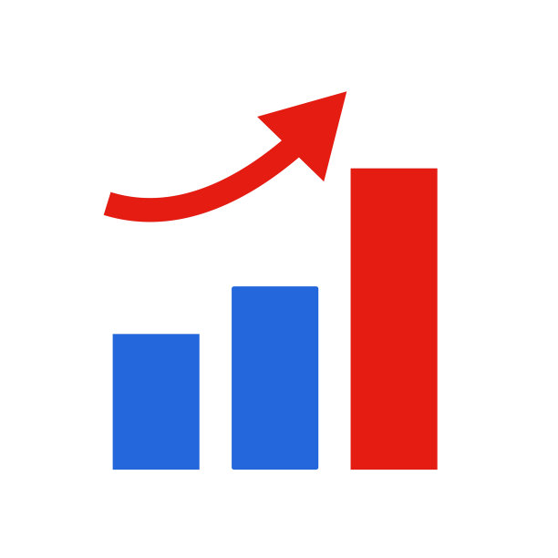 销售额上升记录为上升箭头和条形图图片下载