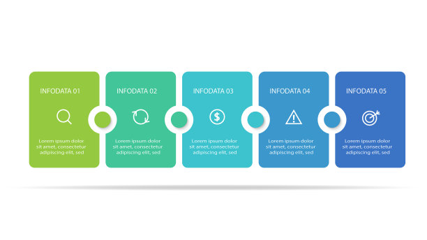 创造性的概念信息图与5个步骤图片下载