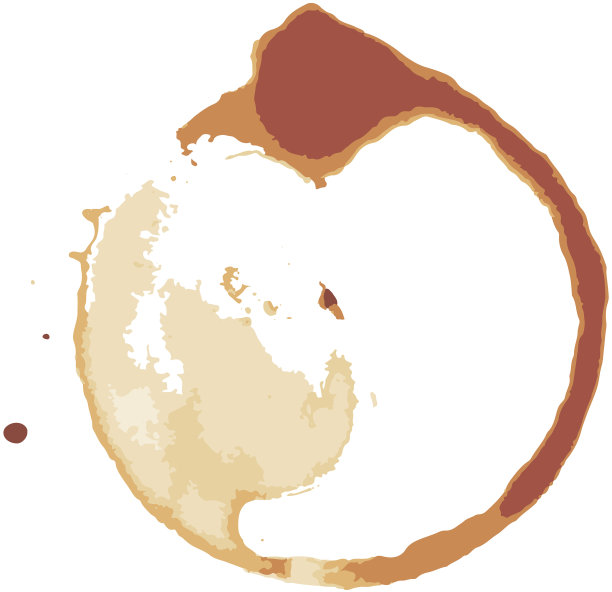 咖啡或茶渍溅杯滴痕迹图片下载