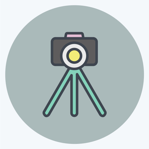 图标三脚架适合艺术符号配色图片下载