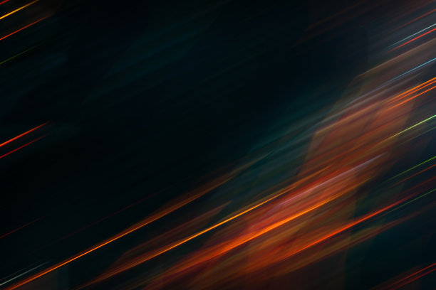 抽象的黑色背景与霓虹灯线图片下载