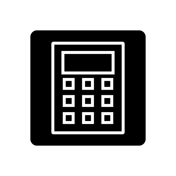 方形计算器框图标。向量。图片下载