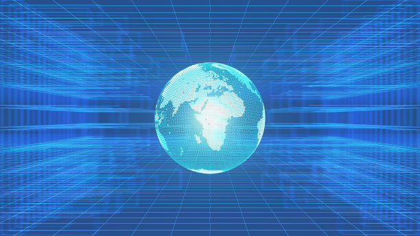 背景插图唤起地球上的数字技术图片下载