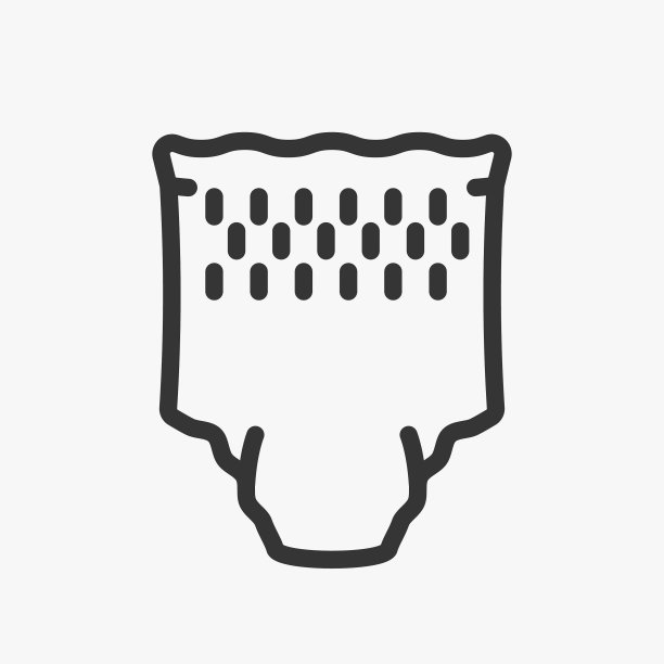 成人尿布图标。尿布裤的象征。给老年人穿的内衣。矢量图图片下载