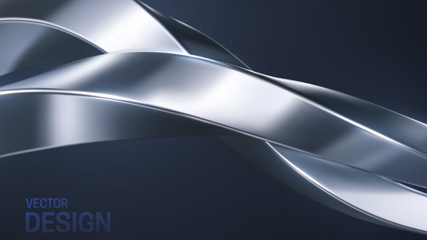 银盘绕在一起的形状扭曲着金属的笔触图片下载