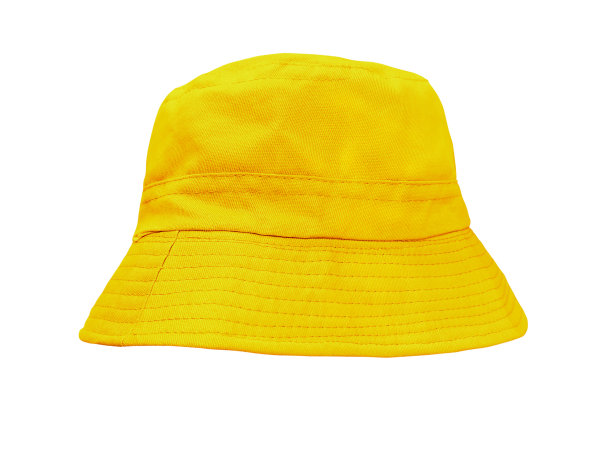 黄色的桶帽孤立在白色图片下载