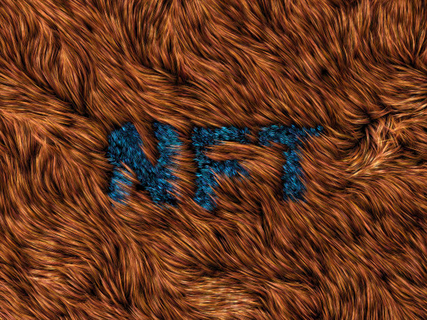 NFT加密头发皮毛抽象现代3D插图概念图片下载