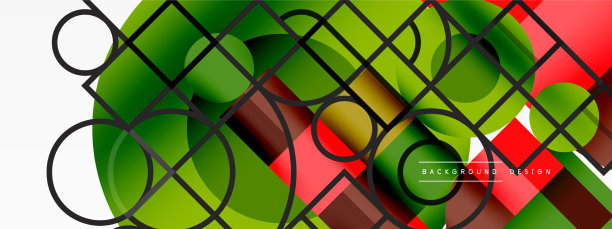 美丽的抽象背景圆圈三角形图片下载