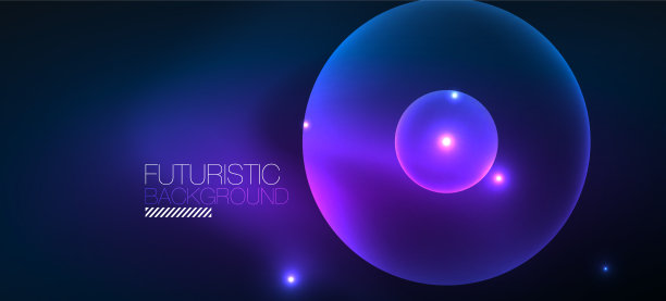 闪亮的霓虹灯几何抽象背景发光图片下载