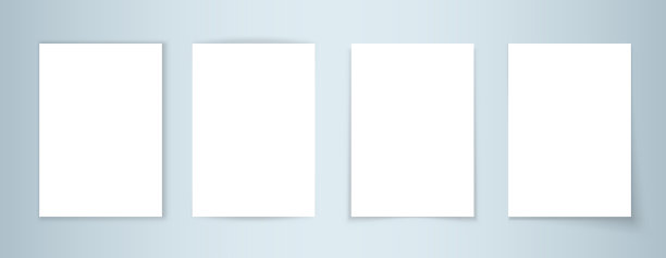 纸海报的阴影现实的白色图片下载