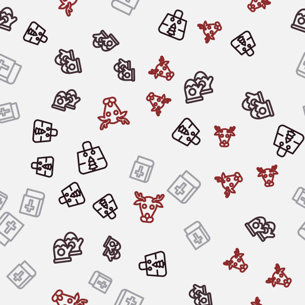 定线圣诞购物袋手套神圣图片下载