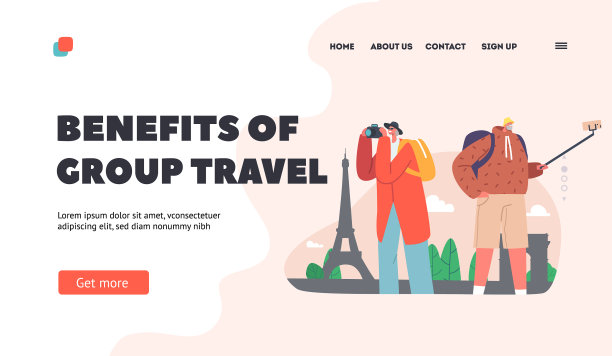 退休旅客着陆页模板高级图片下载