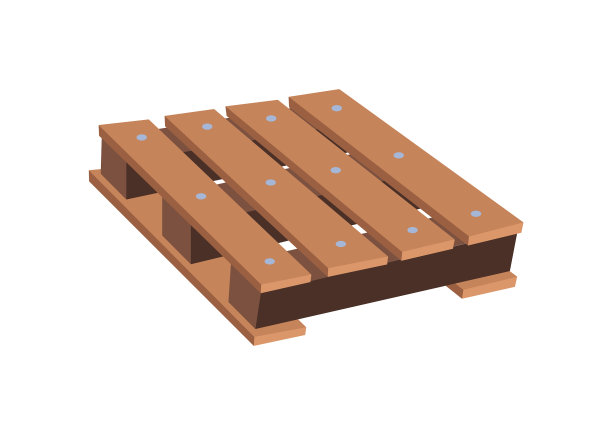 木材加固托盘的角度视图图片下载