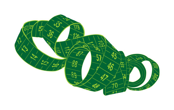 绿色的卷尺图片下载