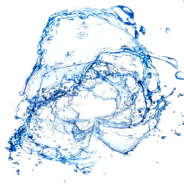 水花旋转在一个圆圈的3D插图图片下载