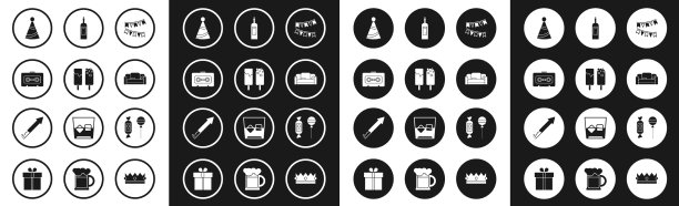 复古的嘉年华花环配上旗帜冰淇淋图片下载